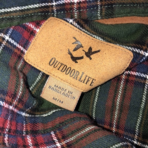 Outdoor life mens plaid button down shirt size medium - Picture 4 of 8
